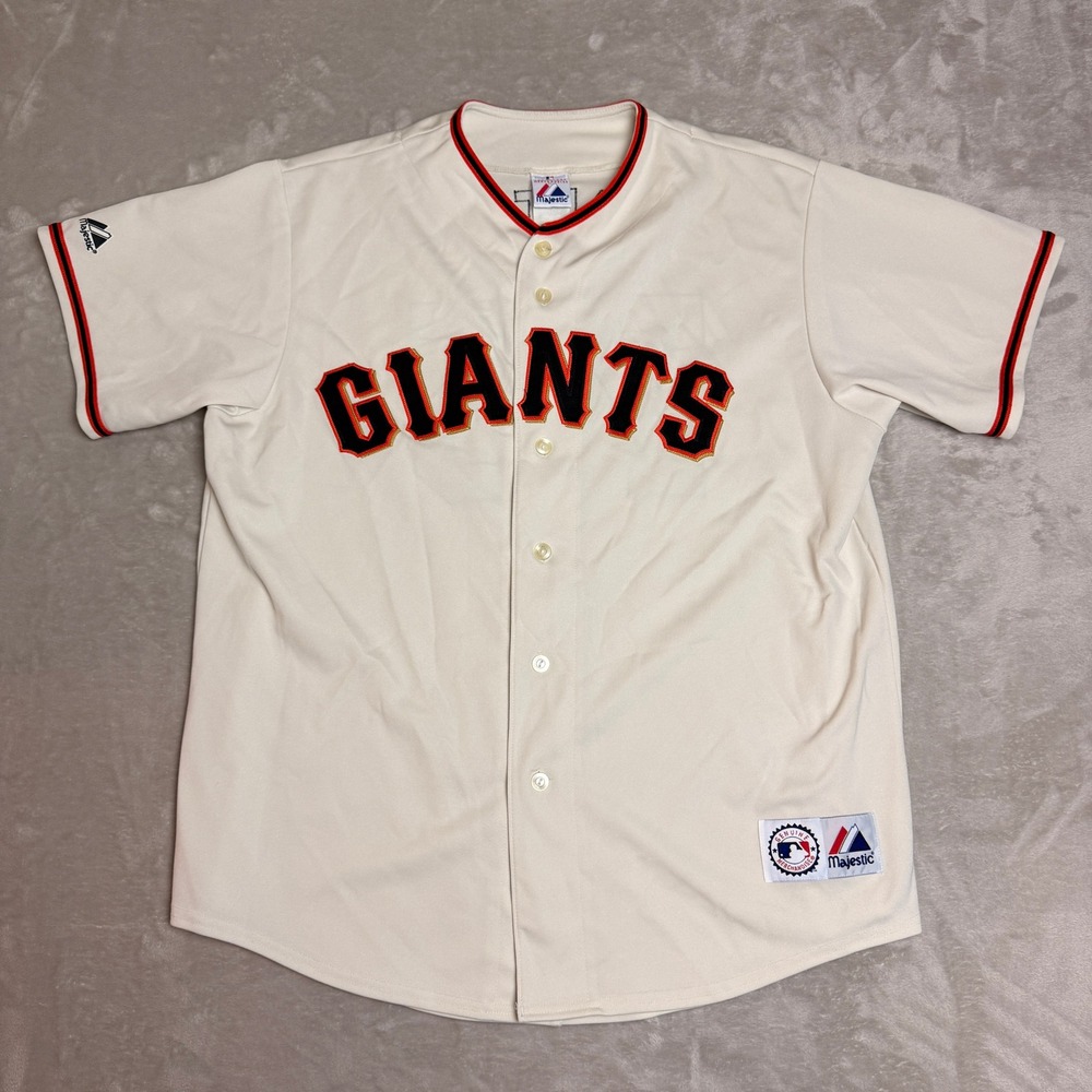 VTG Majestic Barry Zito San Francisco Giants Baseball Jersey Men XL Cream MLB